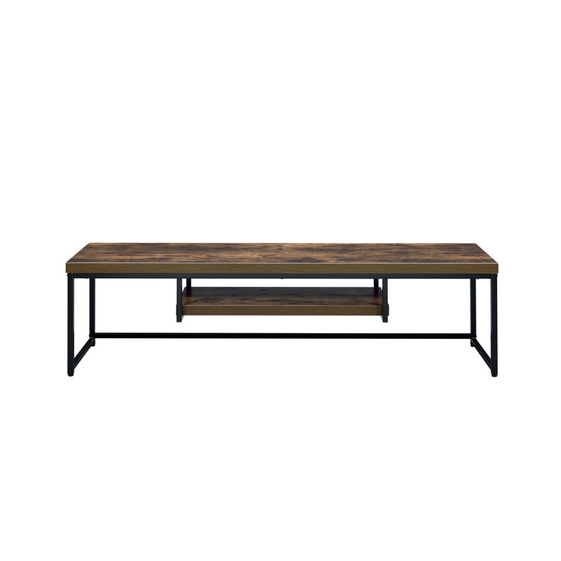 Bob Weathered Oak Metal Finish TV Stand