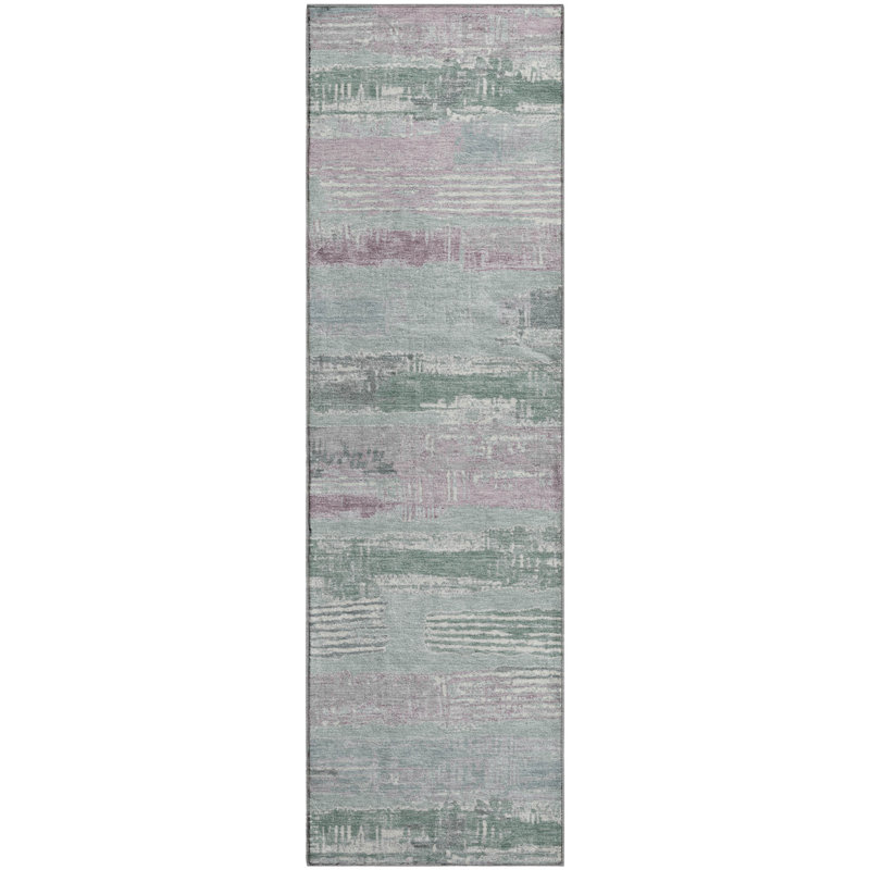 Premium Machine Washable Slesnick AMF1665 Stripes Rug, Runner 2'3" x 7'6"