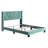 Valencia Velvet Upholstered Platform Bed Frame with Adjustable Height Headboard , Requires Box Spring-Boyd Sleep-872733407-872733400