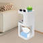 10.6*20.8In Modern Metal Storage Side Table For Small Space (Black/White)-1653428026