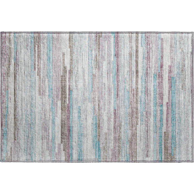 Premium Machine Washable Ansley AMF2000 Stripes Rug, Rectangle 1'8" x 2'6"