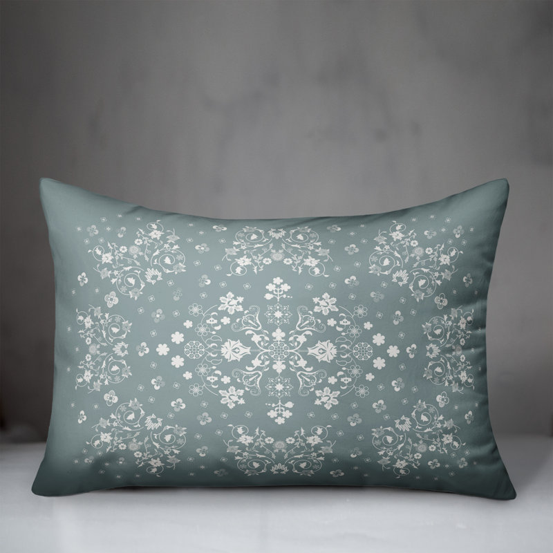 Floral Persian Rectangular Pillow Cover & Insert