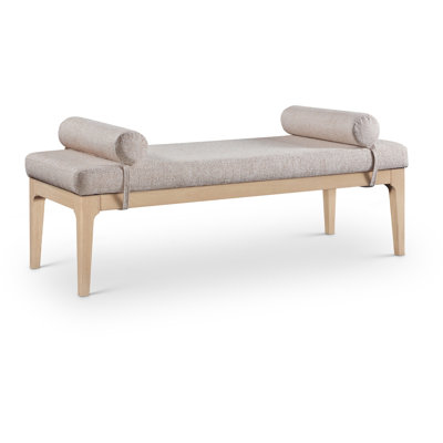 Priscilla Linen Textured Fabric Bench