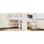 Lit mezzanine simple avec bibliothèques, boîtes et tiroirs à rangement multiple, lits mezzanine bas en bois massif avec bureau et tableau noir-577113996-577113999