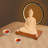 Ceramic Buddha Statue And LED Circle Table Lamp For Home Décor-1211898403