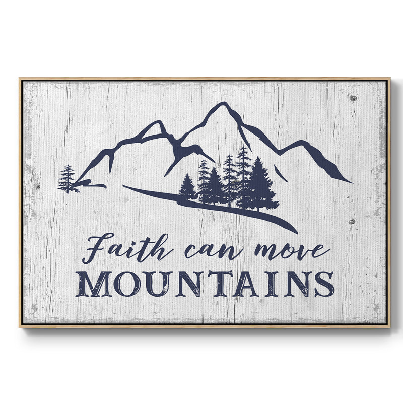 " Move Mountains ", 25" H x 37" W x 2" D, Natural Wood
