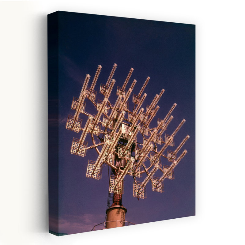 1960s 1970s HIGH GAIN TELEMETRY ANTENNA USED FOR TRACKING SATELLITE COMMUNICATIONS WALLOPS STATION VA USA 1 Piece Wrapped Canvas Wall Art