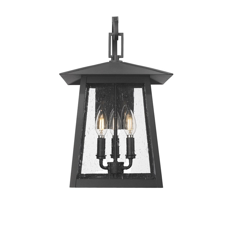 Solis 3 Light Outdoor Wall Light in Black