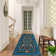 Floral Machine Washable Rug Non-Slip Farmhouse Floor Cover, Stain-Resistant Low Pile Indoor Carpet Mat for Living Room