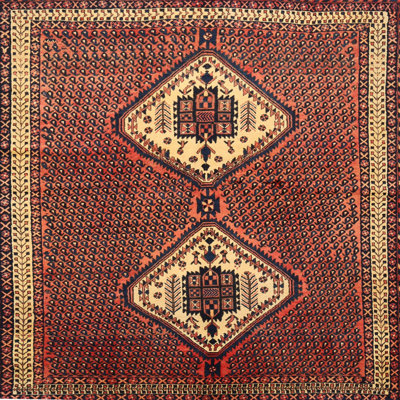 Tapis traditionnel mehroon/noir/bleu Pismo