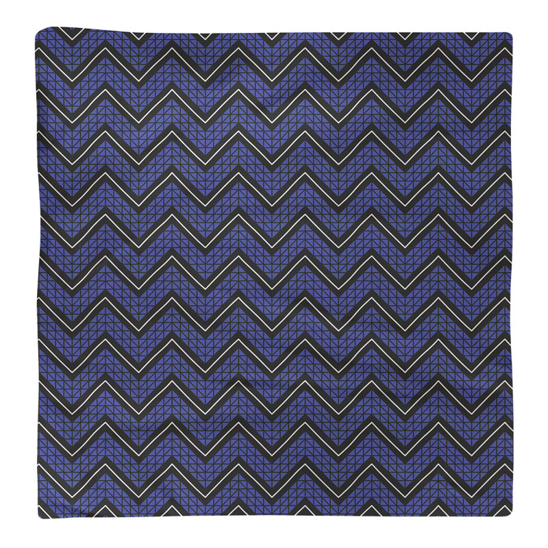 Stephenie Cotton Chevron Square Napkin, Blue Accent, 22" x 22"