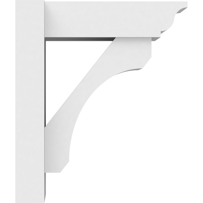 H 7 po x l 12 po x P 14 po H de style architectural en PVC avec extrémités traditionnelles, L 7 po, H 14 po x P 12 po