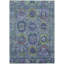 Tapis lavable intérieur/extérieur à médaillon vert, bleu et violet 90 x 150 cm