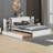 Henlee Katelon Platform Bed with Pull Out Shelves and Twin Size Trundle-912293266