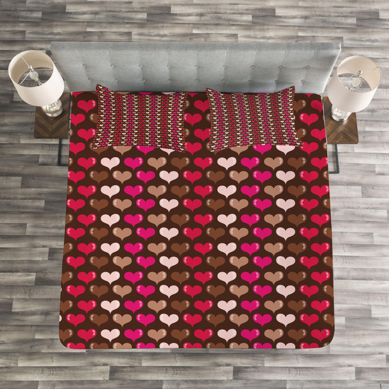 Abstract Modern & Contemporary Coverlet, King Coverlet + 2 Shams