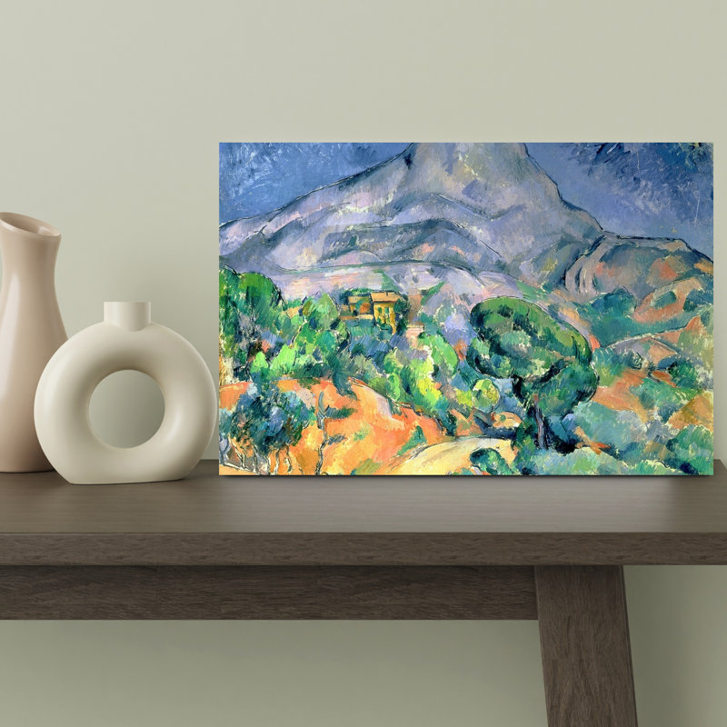 Mont Sainte-Victoire, France 1900 Impression d'art mural contemporain, H 12 po x l 18 po