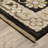Abena Traditonal Bordered Floral Black/ Beige Wool Blend Area Rug-1033280876