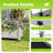 17.74"h Resin Raised Garden Bed Planter Box With Wheels