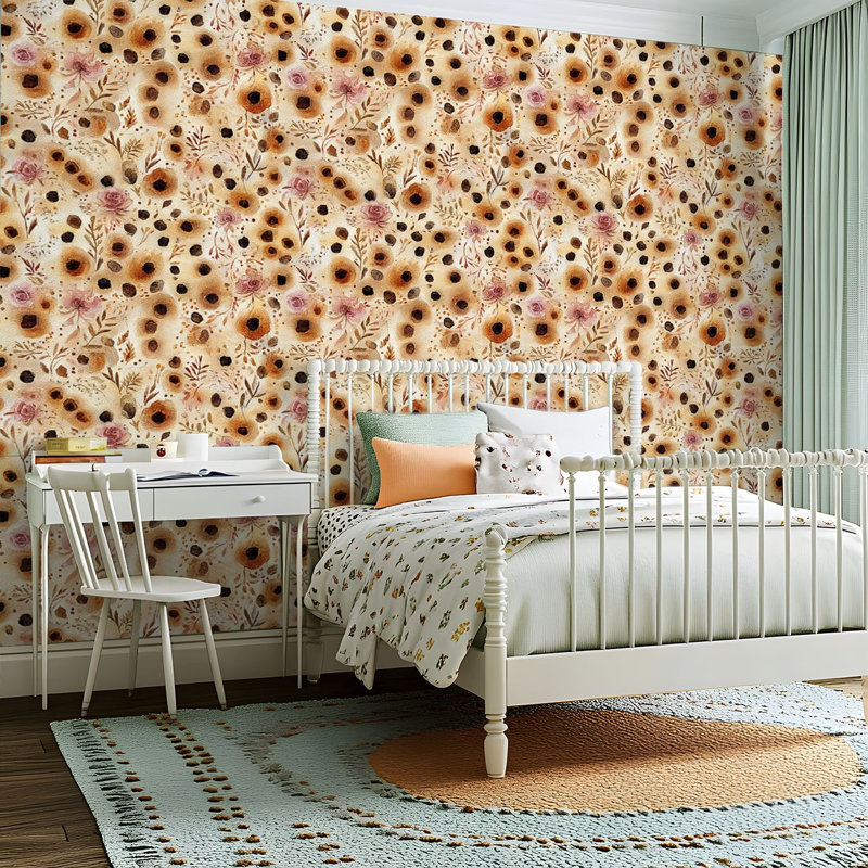 Papier peint adhésif peler et coller en PVC, revêtement mural auto-adhésif amovible avec taches de léopard bohème, impression de tissu sans couture botanique, imperméable pour la décoration intérieure - rouleau