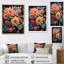 «Colorful Zinnia Flowers Collage», reproduction sur toile-92007542-92007541