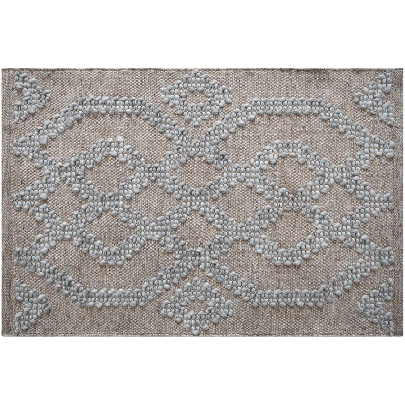 Cable Geometric Area Rug, Rectangle 2' x 3', Driftwood