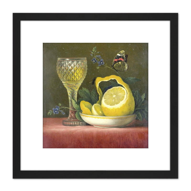 Van Os Still Life Lemon And Cut Glass by Pieter Van Os - Single Picture Frame Painting