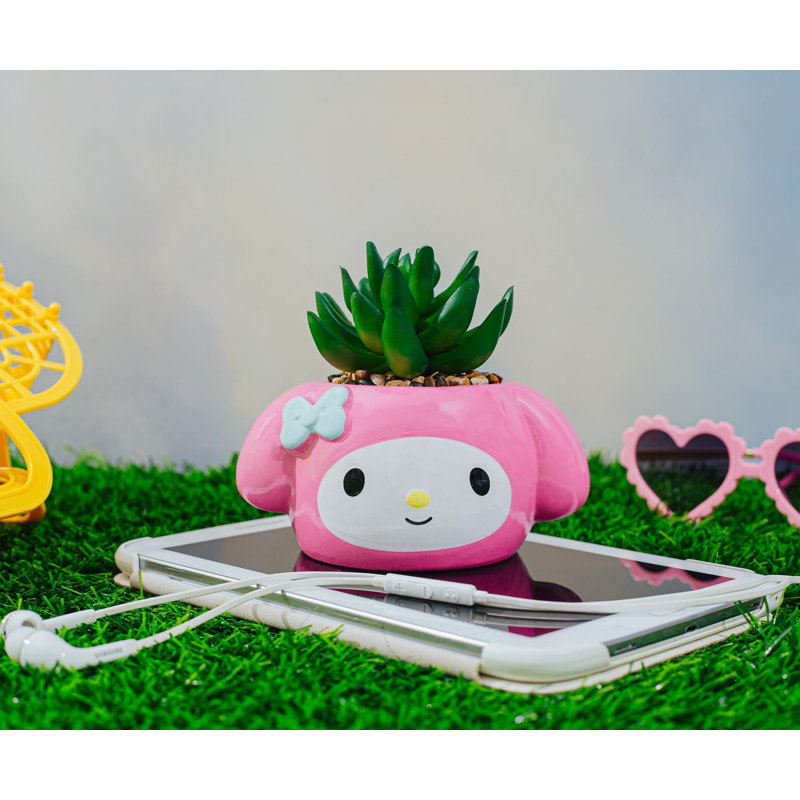 Mini pot à fleurs en céramique Sanci My Melody avec plante grasse artificielle