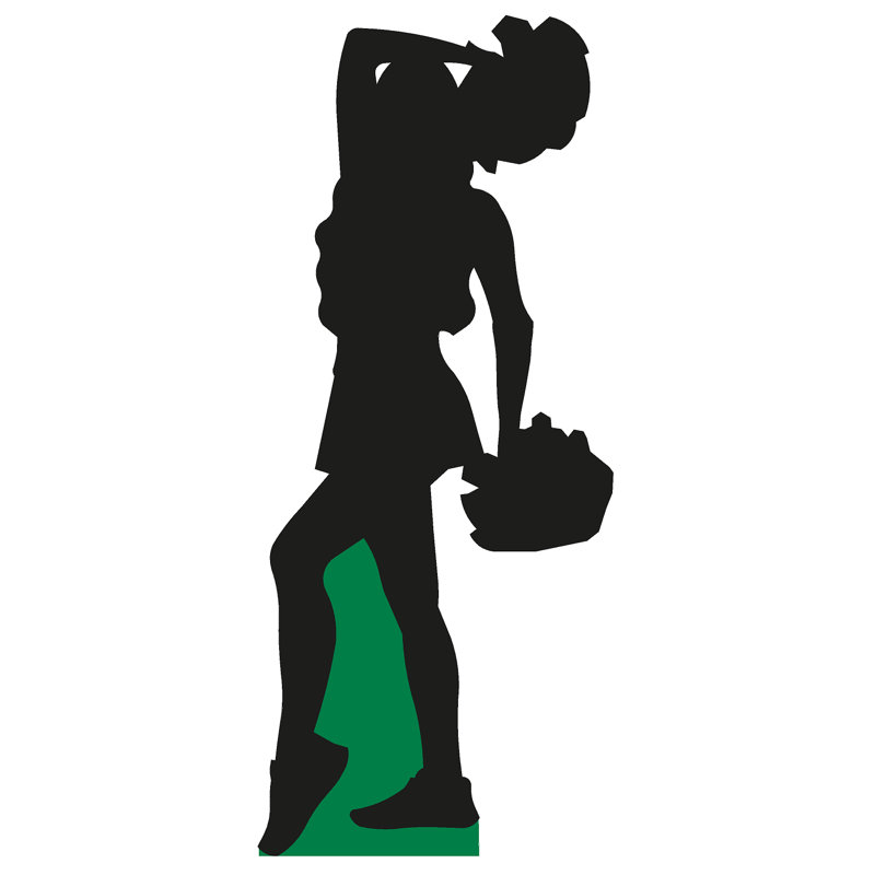 Silhouette de pom-pom Girl découpé en carton debout