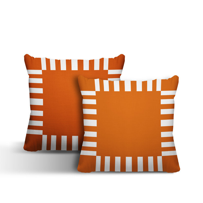  Coussin intérieur / extérieur, L 15 po x H 15 po, Orange