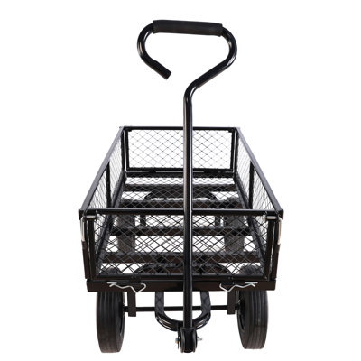 (Chariot de chariot à roues solide noir)