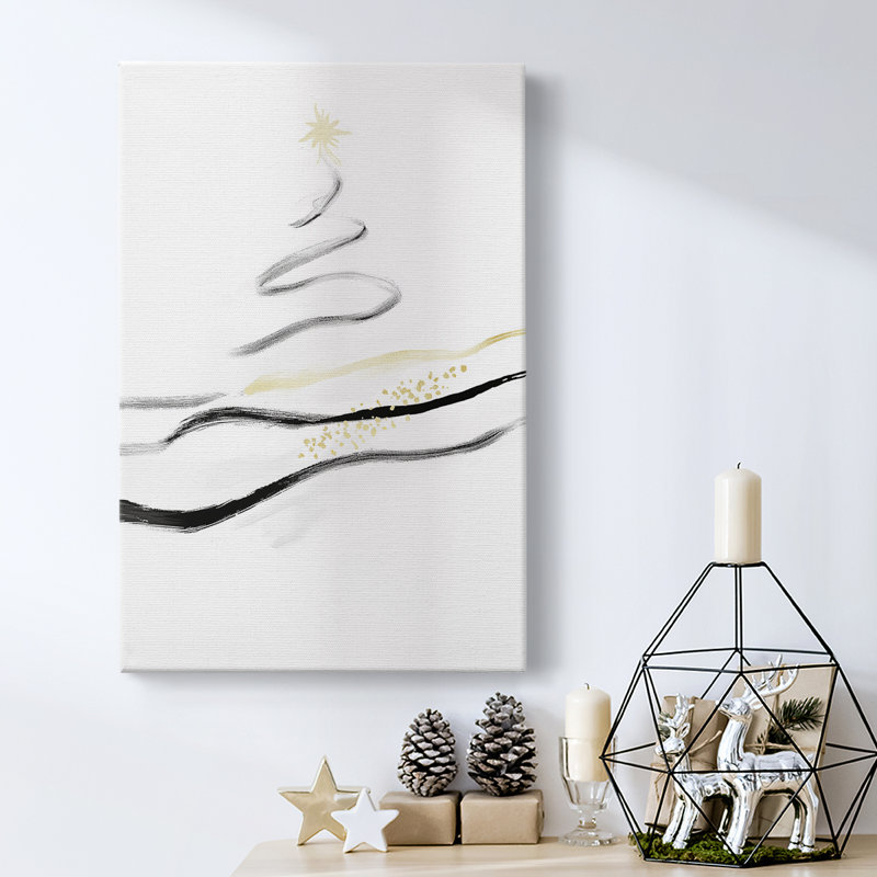 Art des Fêtes de Noël - Toile tendue avec châssis CD XXVI, H 12 po x l 8 po