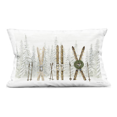 Coussin décoratif à motif de pin Pine Lodge, par Danielle Murray