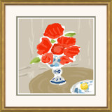 Red Vase Print by Dana Gibson