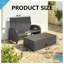 Canapé convertible 3 en 1 en osier d'extérieur avec repose-pieds et tables d'appoint