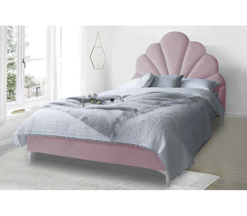 Upholstered Bed, Super King (6'), Pink