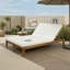 Chaise longue double extérieure ajustable avec coussins-587196843