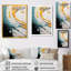 Éclaboussure jaune et une touche de bleu - art mural salon Vagues-971113671-971113667
