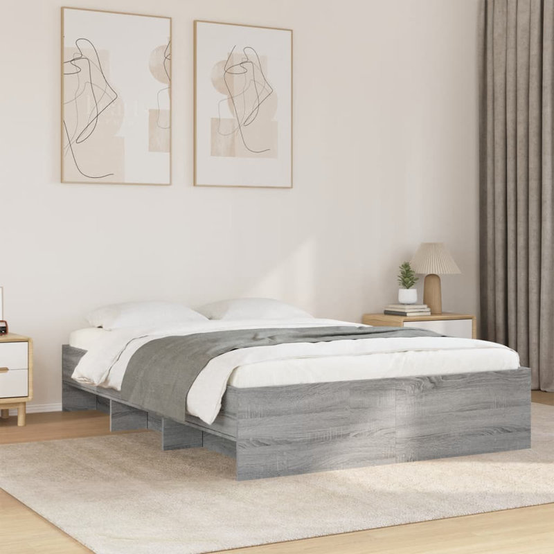 Bed Frame, European Double (140 x 200 cm), Sonoma Oak