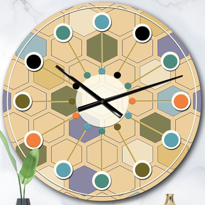 Horloge murale rétro Mid-Century