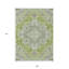 Tapis d'intérieur ivoire et brun oriental lavable 9 pi x 12 pi vert