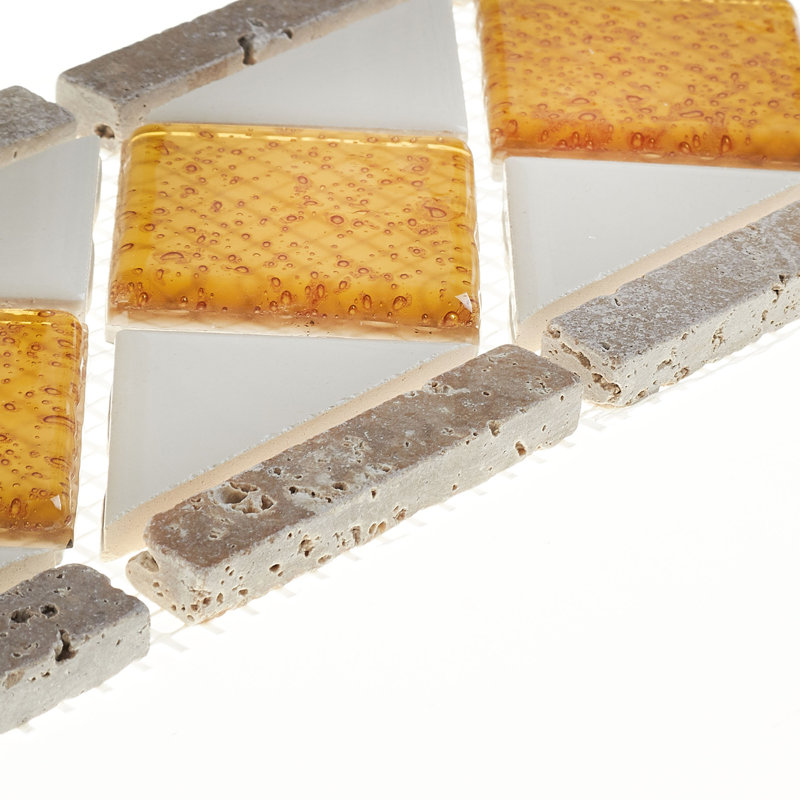 Tuile de carreaux listels carreaux en pierre naturelle 4" x 11" en amande/récif/noche Morrison