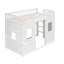 Lit mezzanine simple avec échelle-349668065-349668066