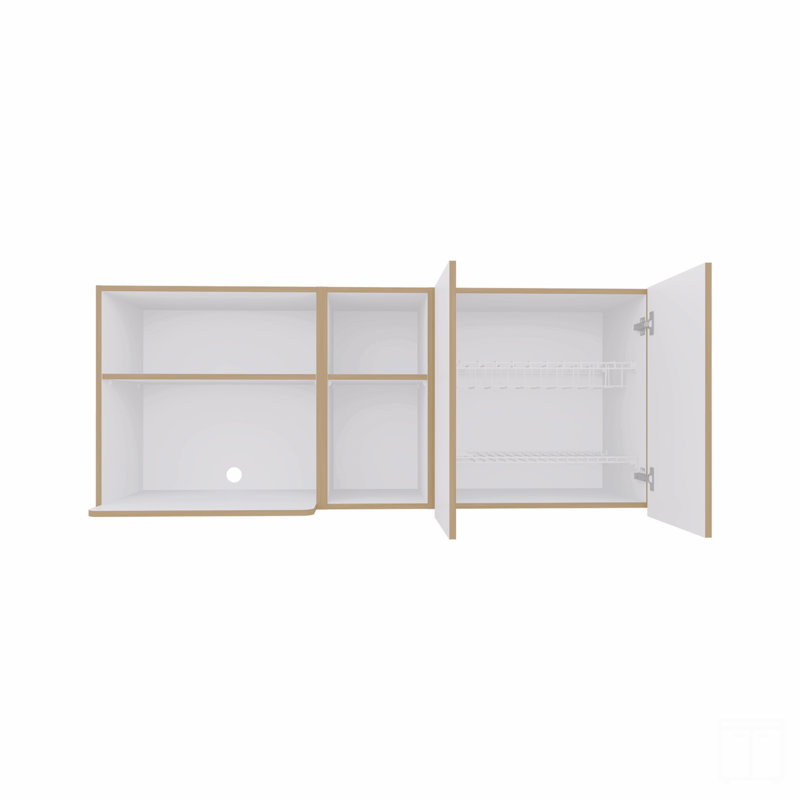 Wall Cabinet, 2 Doors, 4 Shelves