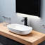Robinet de lavabo de salle de bain à poignée simple Waterfall Spout - Acier inoxydable, installation à un trou