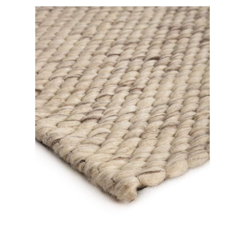 Handgefertigter Wollteppich aus in Hellgrau melier Hand Loomed Wool Mottled light grey Indoor Rug, Rectangle 160 x 230cm