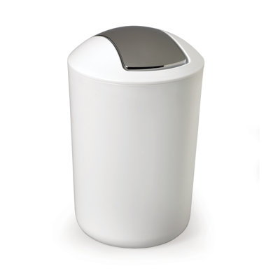 FLIP Plastic Swing Top Waste Basket - 1.59 Gallons