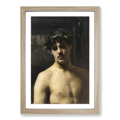 Man Wearing Laurels by John Singer Sargent - Picture Frame Painting