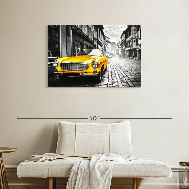 Mehar Pop Retro Car, 24" H x 36" W