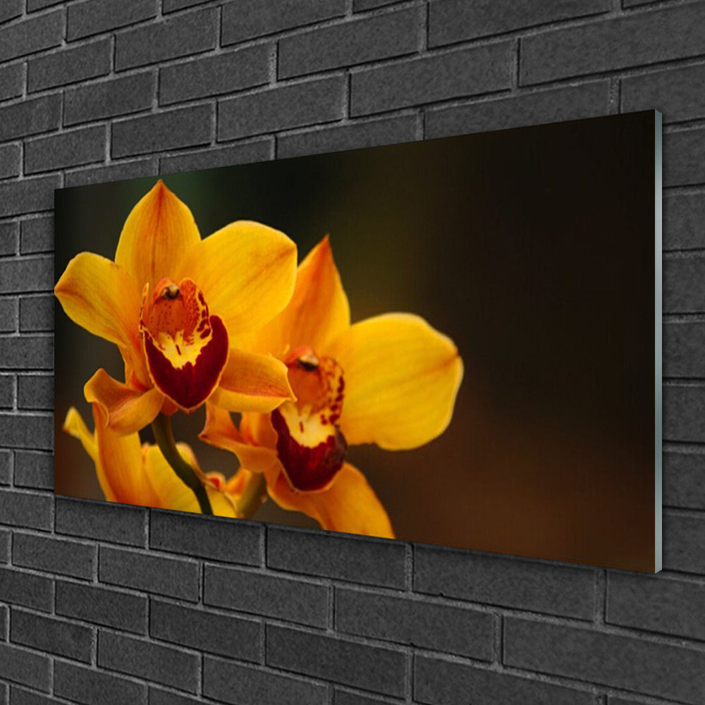 Flowers Floral - Unframed Photograph on Glass
