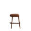 Tabouret de bar en faux cuir brun à hauteur de comptoir avec pieds et repose-pieds en métal, siège rembourré confortable pour îlot de cuisine, pub, comptoir de salle à manger, 2. Forme ovale, design ergonomique, matériau principal en polyuréthane